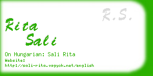 rita sali business card